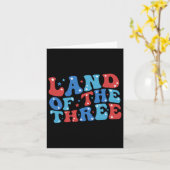 Land van de drie 4 juli verjaardag vierde van J Kaart (Gele Bloem)