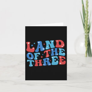 Land van de drie 4 juli verjaardag vierde van J Kaart