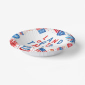 Land van de Drie 4e van juli 3e Verjaardagsfeest Papieren Kommen (Gebogen)