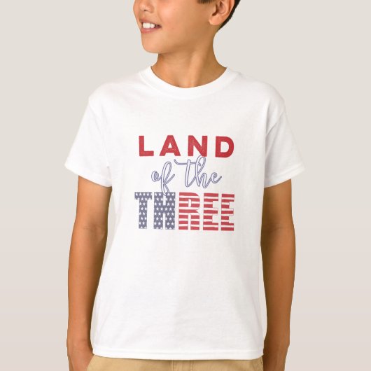 Land van de Drie (Gratis) 3e Verjaardag Party Outf T-shirt (Voorkant)