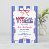 Land van de Drie Patriottische Amerikaanse Meisjes Kaart (Staand voorkant)