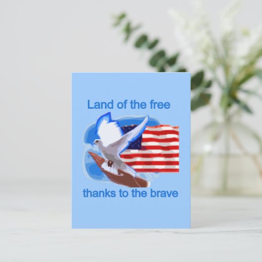 Land van de gratis Tshirts en geschenken Briefkaart (Staand voorkant)