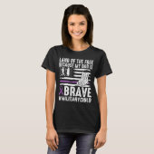 Land Van de Omdat Papa Dapper Trots Militair Kind T-shirt (Voorkant volledig)