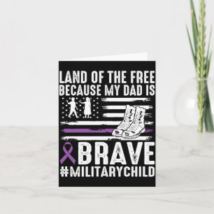 Land Van de Omdat Vader Dapper Trots Militair Kind Kaart