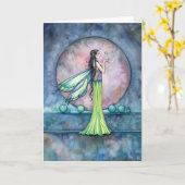 Land van de Orbs Fairy Kaart Notecard (Gele Bloem)