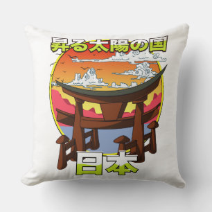 Land van de rijzende zon Japans Torii Throw Pil Kussen