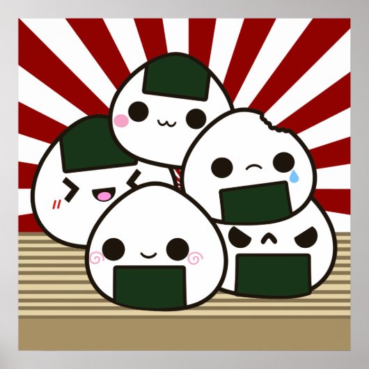 Land van de Rising Onigiri Poster (Voorkant)