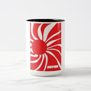 Land van de Rising Sun - Japan Tweekleurige Koffiemok