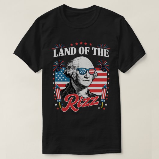 Land van de Rizz 4 juli Shirt | retro (Design voorkant)