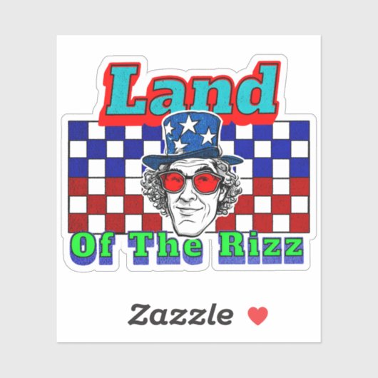 Land van de Rizz 4 juli Sticker (Vel)