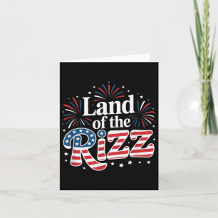Land van de Rizz Grappige Patriottische Dag 4 juli Kaart