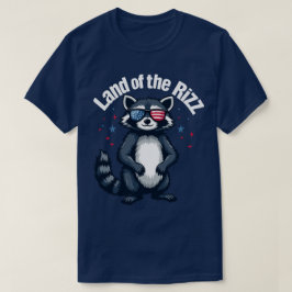 land van de rizz Trump Raccoon 4 juli Satire T-shirt