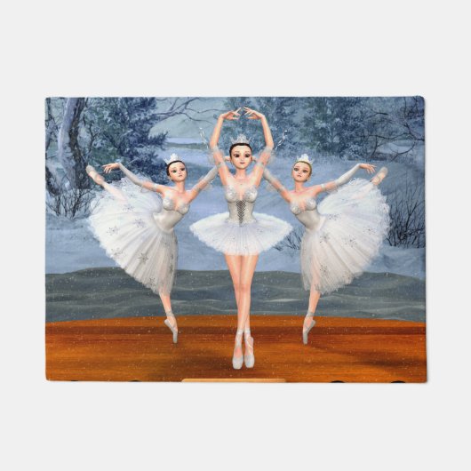 Land van de sneeuwkraker Dansende Ballerinas Deurmat (Voorkant)
