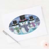 Land van de Snowmen-Kerst stickers (Envelop)