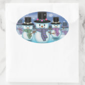 Land van de Snowmen-Kerst stickers (Tas)