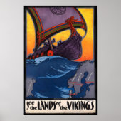 Land van de Vikings Vintage Poster (Voorkant)