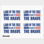 Land van de Vrij Vanwege de Dappere (Sticker) Rechthoekige Sticker (Vel)