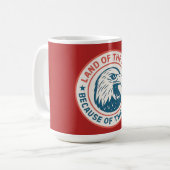 Land van de Vrije Adelaar Koffiemok (Voorkant links)
