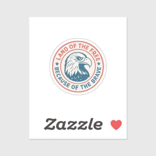 Land van de Vrije Adelaar Sticker (Vel)