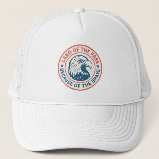 Land van de Vrije Adelaar Trucker Pet (Voorkant)