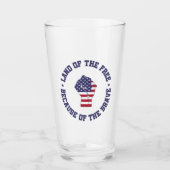Land van de vrije Amerikaanse vlag Glas (Voorkant)