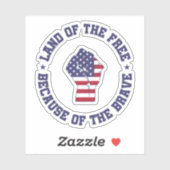 Land van de vrije Amerikaanse vlag Sticker (Vel)