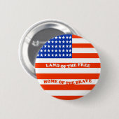 Land van de vrije Button (Voorkant /achterkant)