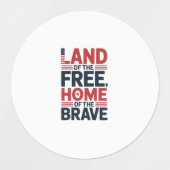 Land van de vrije | De thuishaven van het Brave US Labels (Design 1)
