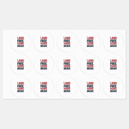 Land van de vrije | De thuishaven van het Brave US Labels (Vel)