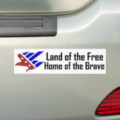 Land van de Vrije, Huis van de Brave Bumpersticker (Op auto)