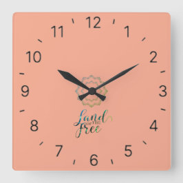 Land van de vrije muur klok