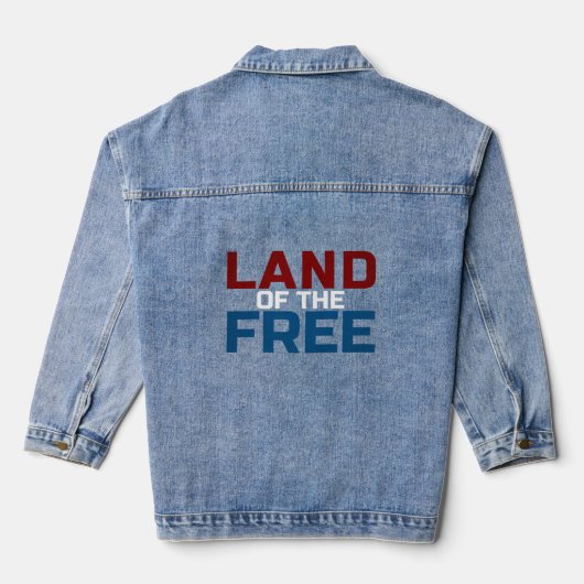 Land van de Vrije Patriottische Denim Jacket (Achterkant)