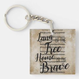 Land van de vrije stervormige banner sleutelhanger