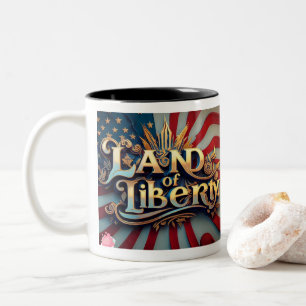 "Land van de Vrije" Tweekleurige Koffiemok