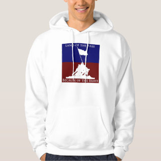 Land van de Vrije vanwege de Brave: Iwo Jima Hoodie