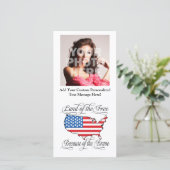 Land van de Vrije vanwege de Brave Patriotic US (Staand voorkant)