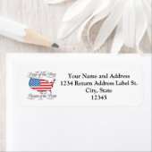 Land van de Vrije vanwege de Brave Patriotic US Etiket (Insitu)