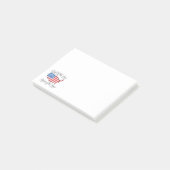 Land van de Vrije vanwege de Brave Patriotic US Post-it® Notes (Schuin)