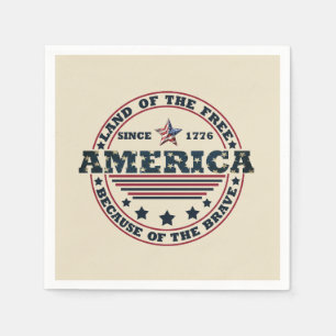 Land van de Vrije vanwege de dappere 4 juli Servet