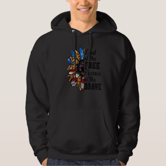 Land van de Vrije vanwege de dappere VS Hoodie