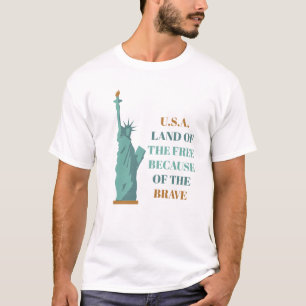 Land van de Vrije VS Patriottisch Amerikaans Vrijh T-shirt