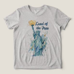 "Land van de Vrijen - Aquarel Beeld van de Vrijhei Tri-Blend Shirt