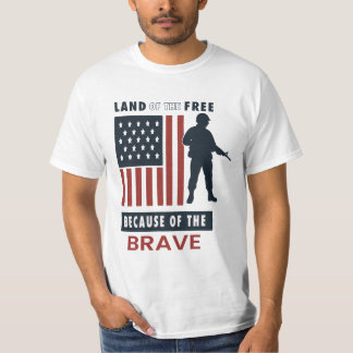Land van de Vrijen Dankzij de Dapperen Patriotisch T-shirt