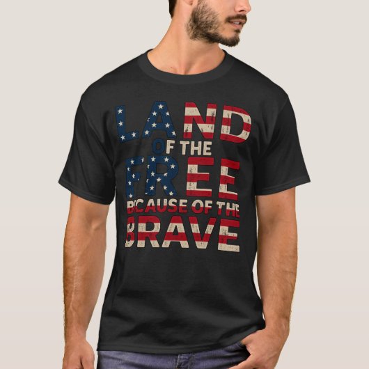 Land van de Vrijen Dankzij de Dapperen T-shirt (Voorkant)