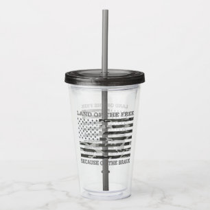 Land Van de Vrijen Door de Dappere Stedelijke Camo Acryl Drinkbeker