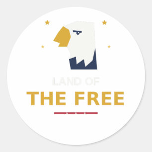 Land Van De Vrijen – Patriottische Adelaar Ronde Sticker