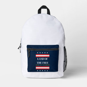 Land van de Vrijen Thuis van de Dapperen 4 juli Bedrukte Rugzak