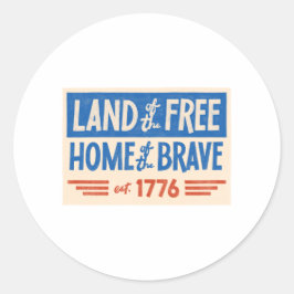 Land van de Vrijen, Thuis van de Dapperen | 4 juli Ronde Sticker