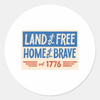 Land van de Vrijen, Thuis van de Dapperen | 4 juli Ronde Sticker