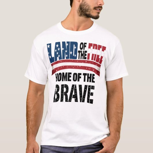 Land van de Vrijen Thuis van de Dapperen T-shirt (Voorkant)